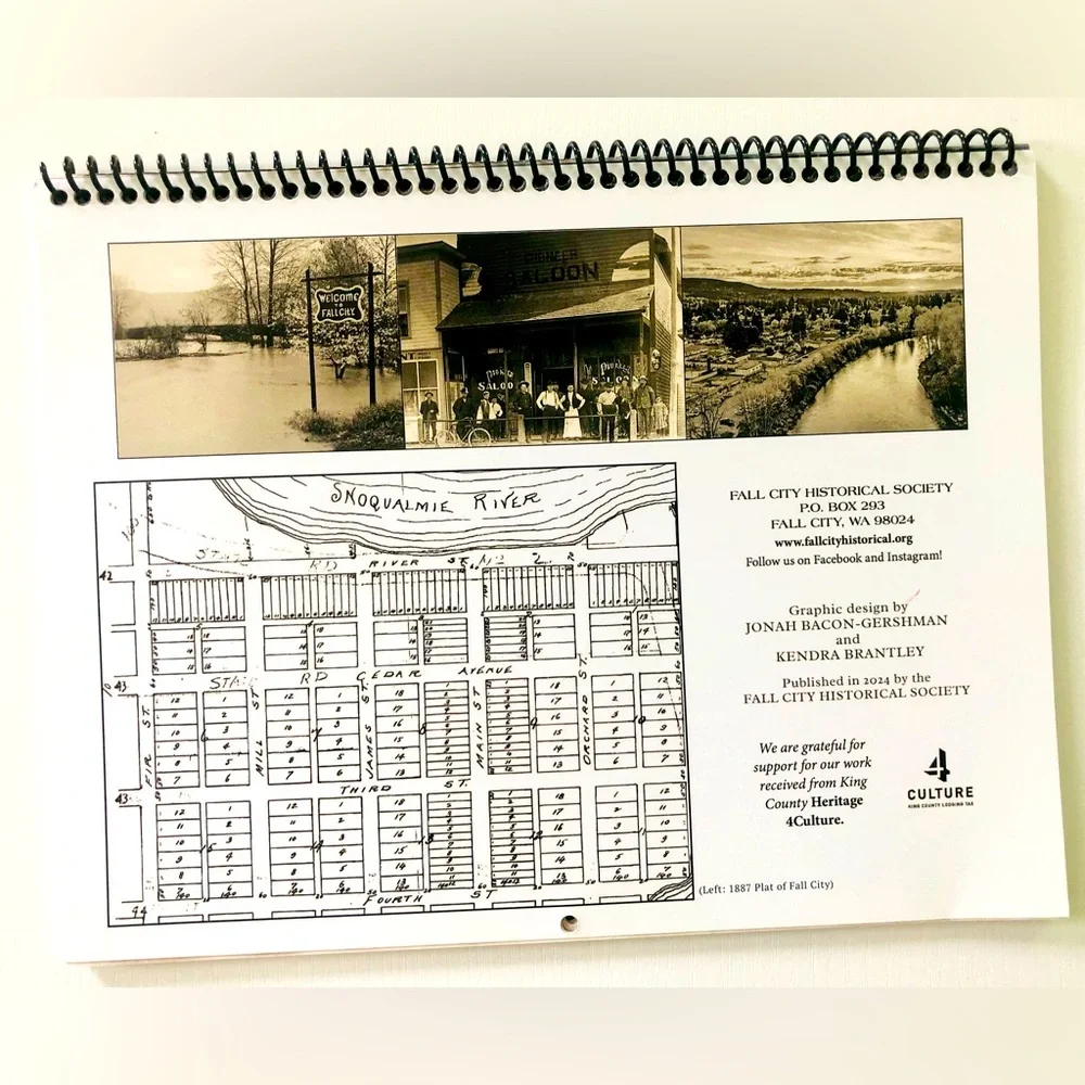 2025 Fall City Historical society Wall Calendar NEW Collectible Fall City, WA